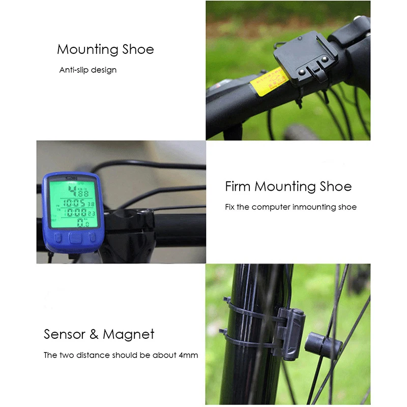 

Cycling Bicycle Computer Odometer Speedometer LCD Back Light Accessories Mount Digital Waterproof Durable Useful