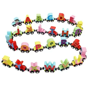 

LeadingStar 27 Pcs/Set Magnetic Train Cars Alphabets/Digital Toy Set Toy Train Set for Kids Toddler Boys Girls