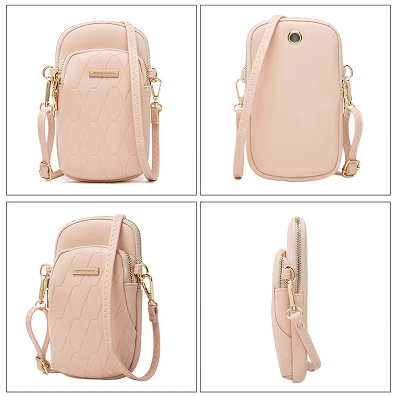 متعددة الوظائف رسول حقيبة كتف المرأة Crossbody هاتف محمول أكياس السيدات محفظة محافظ بو الجلود البسيطة حقائب الإناث متعددة الوظائف رسول حقيبة كتف المرأة Crossbody هاتف محمول أكياس السيدات محفظة محافظ بو الجلود البسيطة حقائب الإناث