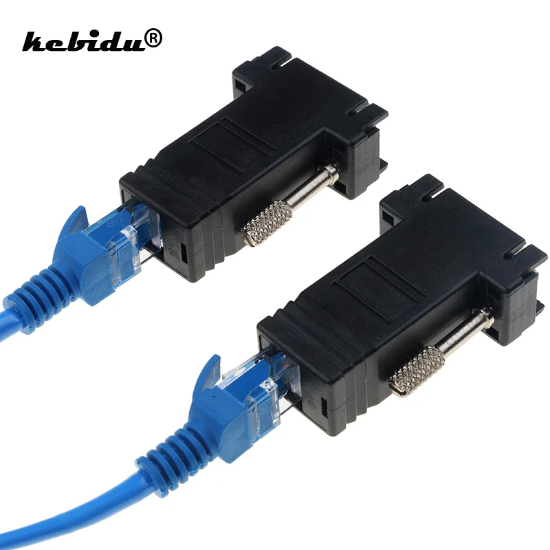 Kebidu 2 шт. RJ45 to VGA удлинитель штекер к локальной сети CAT5 CAT6 Ethernet кабель переходник с
