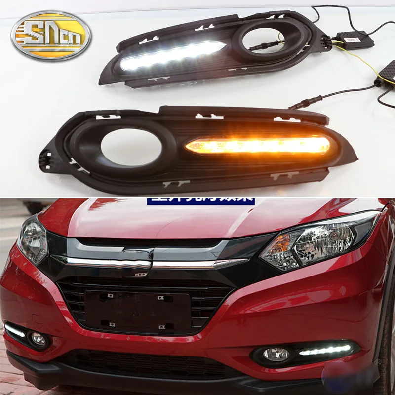 

For Honda HR-V HRV Vezel 2015 2016 2017 2018 Turn Yellow Signal Relay Waterproof ABS Car DRL Lamp 12V LED Daytime Running Light