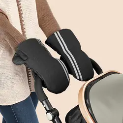 1 пара зимняя детская коляска для поездок ручной муфты утолщенные ветрозащитные перчатки с отражающей полосой для родителей