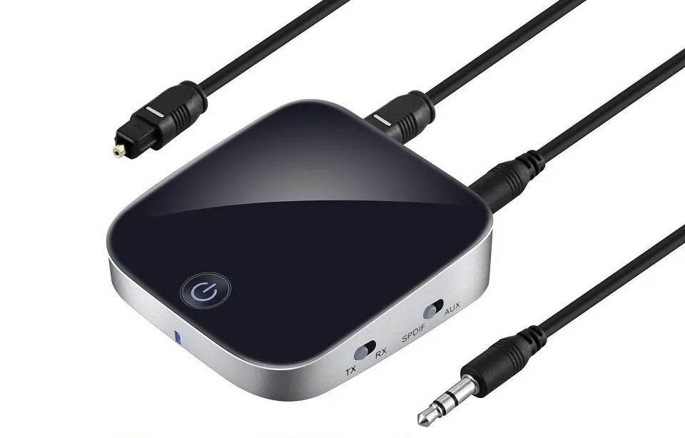 ANLUD Bluetooth Transmitter Receiver 2 in 1 CSR V4.1 Wireles Adapter 3.5mm Audio APT-X Low Latency For Car Speaker TV PC (4)