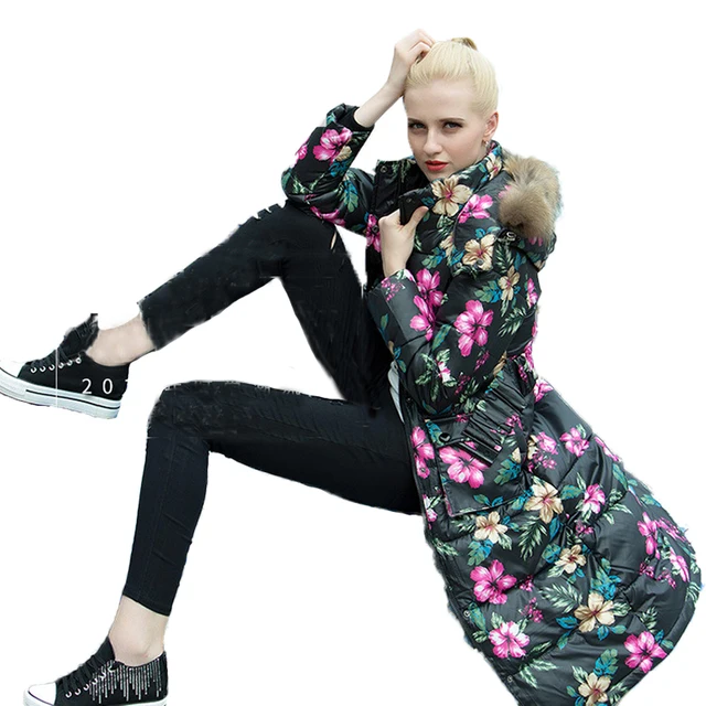 Best price at $149 Cheap Buenos Ninos belt cotton-padded four colors hooded false fur collar pockets X-long plus size jackets & coats 40