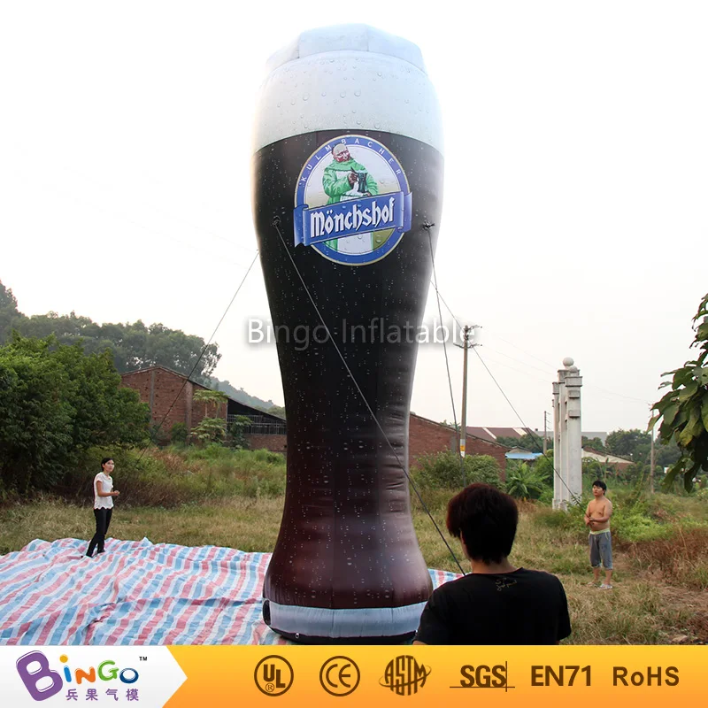 Free shipping giant beer shape inflatable bottle with blower N led light advertising toy