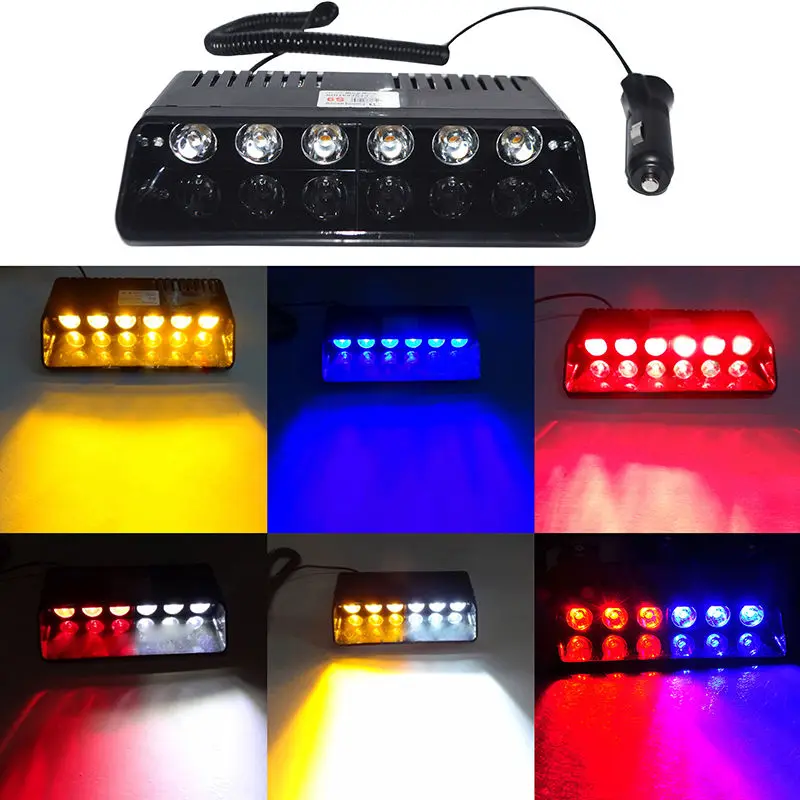 1x 6 LED Car Truck Dash Strobe Flash Light Emergency Warning Light Red Blue. 1x 6 LED Car Truck Dash Strobe Flash Light Emergency Warning Light Red Blue.