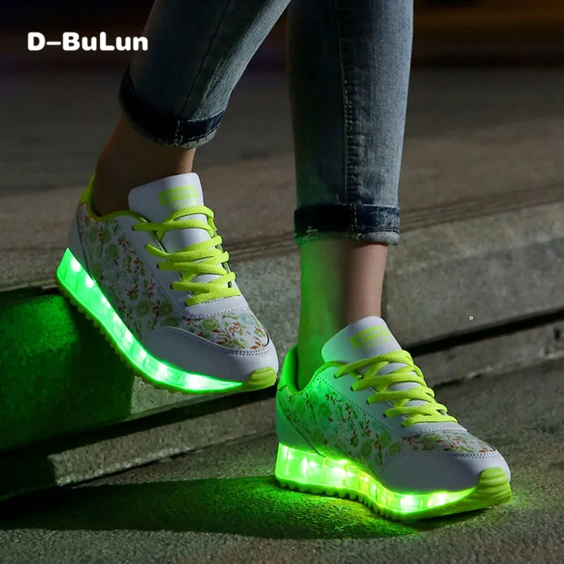 D BuLun Chaussure Lichtgevende Schoenen USB Opladen Fluorescerende Mand Led  Flash change Colour Lamp Gebroken Mooie Light Up Schoenen|luminous  shoes|basket ledshoes usb - AliExpress