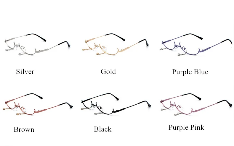 Oulylan, без линз, Ретро стиль, модные очки, оправа для женщин, роскошный дизайн, подвеска, украшение, полуоправа, очки для девушек