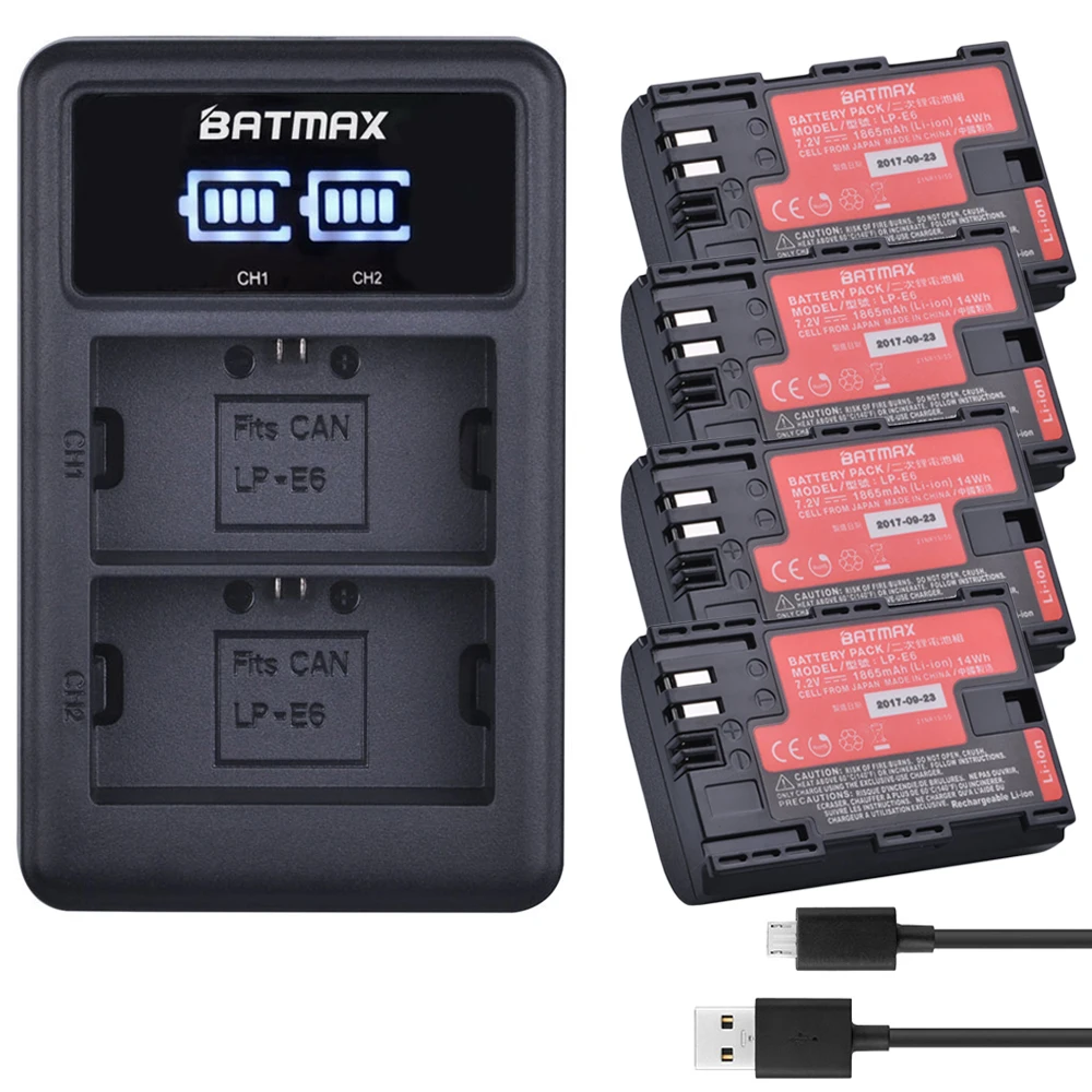 Cheap Price 4Pcs LPE6 LP E6 LPE6N Camera battery AKKU Japan Sanyo Cell