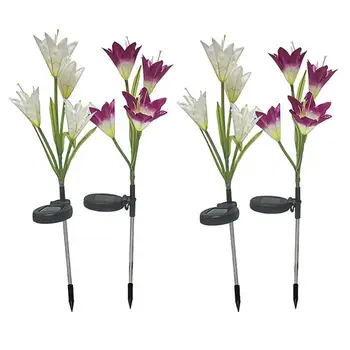 

Solar LED Simulated Flower Lantern for Insertion in Courtyard Lawn Lantern