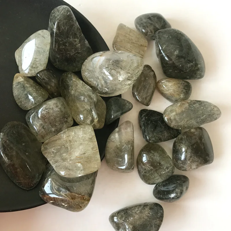 

100g Large Natural Crystal Green Quartz Rutilated Healing Specimen Stones Minerals Home Desk Aquarium Decor Geological Teaching