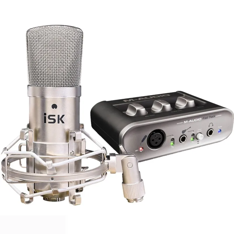 Pisoteando gradualmente Imperio ISK micrófono de condensador BM 800, dispositivo con M AUDIO, pista rápida,  MKII MK2, 2 entradas, 2 salidas, interfaz de audio USB, tarjeta de sonido  profesional|micrófonos| - AliExpress