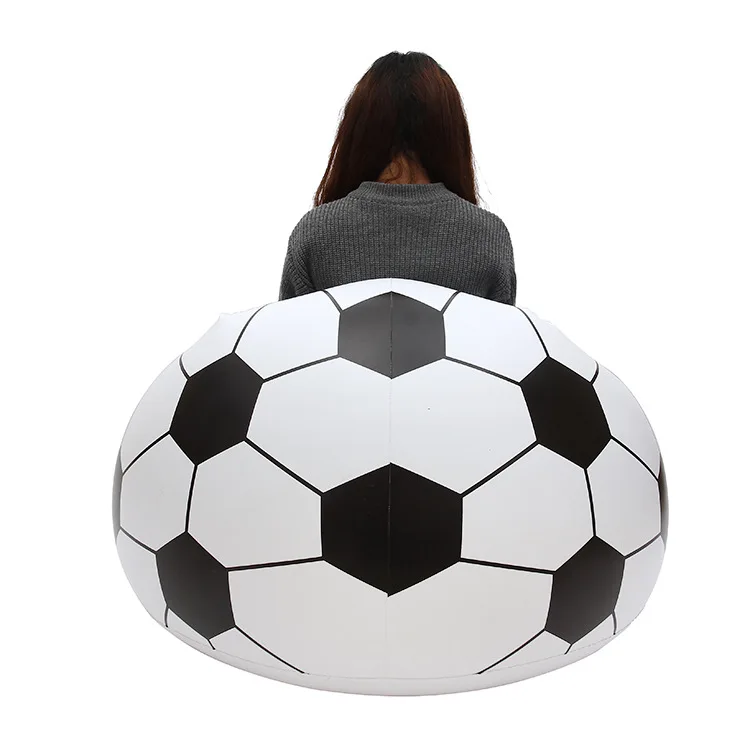 Factory direct inflatable football sofa environmental pvc loungers outdoor inflatable seat sofa