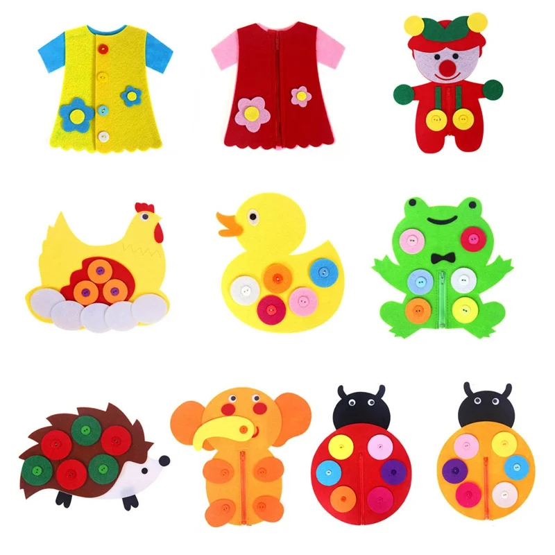 

Hand Zipper Button Teaching Kindergarten Manual DIY Weave Cloth Early Learning EducationTeaching Aid Math Toys