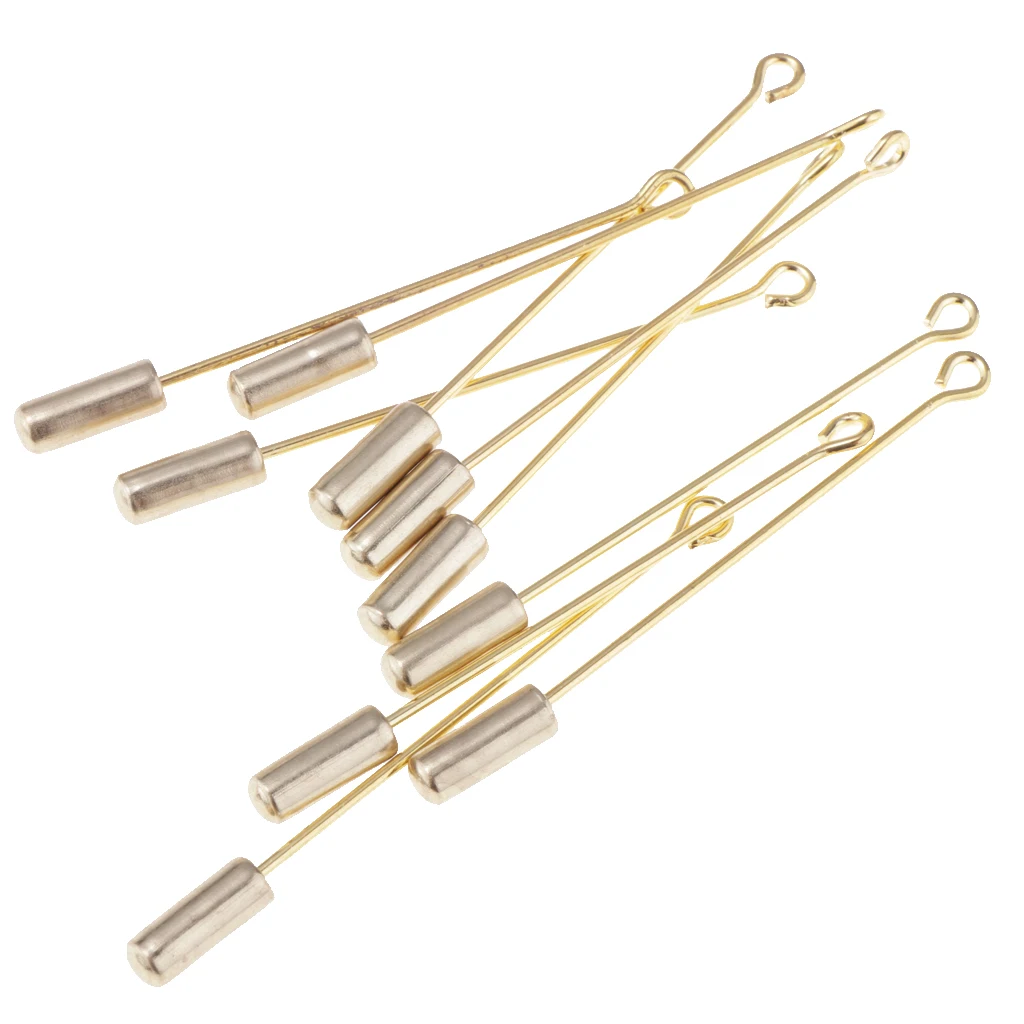 MagiDeal 20pcs Stainless Steel Long Needle Stick DIY Scarf Collar Lapel Pin Findings