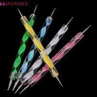 5PCS 2-Way Nail Art Dotting Painting Paint Pen 5 Colors Marbleizing Design Nail Art Dotting Pen Tool Dot Set TPD-03(5) 2