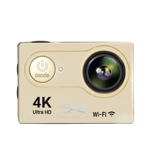 H9 сверхвысокой четкости 4K Ultra HD экшн-Камера 12MP Wi-Fi 2,0 ЖК-дисплей Экран возможностью погружения на глубину до 30 м Водонепроницаемый спортивные Камера 170D Широкий формат для приготовления пищи на воздухе Экстремальные виды спорта - Цвет: Gold