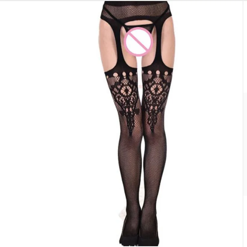 

Best seller Sexy Womens Lingerie net Lace Top Garter Belt Thigh Stocking Pantyhose Temptation Nightwear Erotic lingerie Q023-2