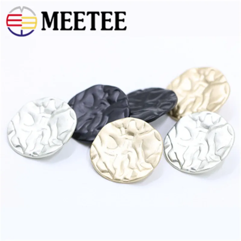 Meetee 10pcs 30mm Fashion Metal Coat Buttons Garments Sewing Shank Button DIY Jacket Decorative Buckles Craft Accessories ZK1101 | Дом и сад