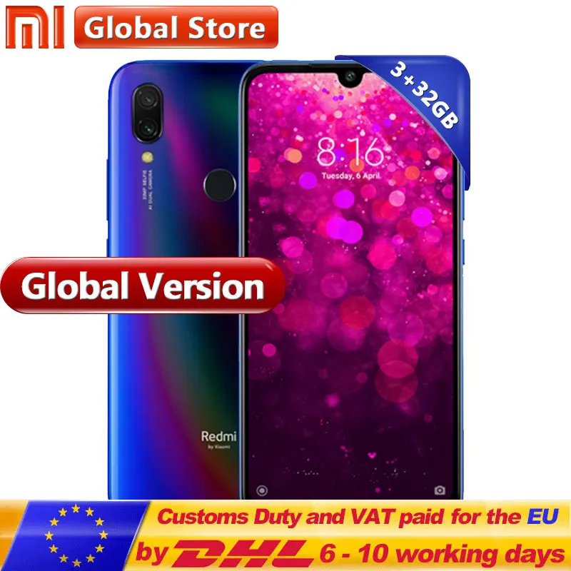 

Global Version Xiaomi Redmi Y3 4GB RAM 64GB ROM Smartphone Snapdragon 632 Octa Core 4000mAh 6.26" Front 32MP Aura Prism Design