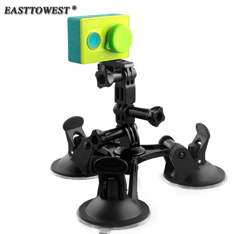 Easttowest Fat Gecko Stealth Mount Triple 5 7cm Feet Suction Cup for Xiaomi Yi Gopro Hero