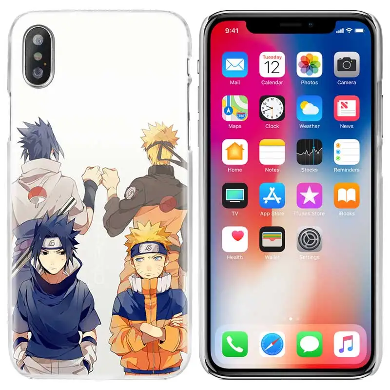 BinYeae Sasuke Наруто Оболочка Чехол прозрачный Жесткий ПК для iPhone XS Max XR 7 8 6 6s Plus X 5 5S SE 5C 4 4s Coque Fundas