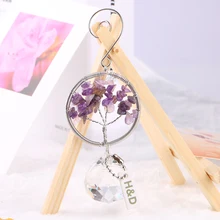 H& D Хрустальный Ловец Солнца жизнь дерева окно висячие орнамент Радуга производитель фэншуй Suncatcher для рождества дома Свадебный декор
