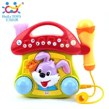 Free Shipping Baby Educational Toy Mushroom Jukebox with Light Musical Instrument Toy with Microphone Phone Children Musical Toy