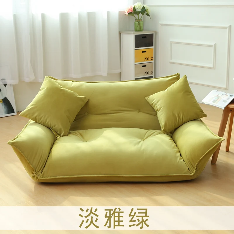 YN50 Cotton fabric Floor mini Sofa Bed 5 Position Adjustable Double Sofa Furniture Living Room Folding Sofa Computer chair
