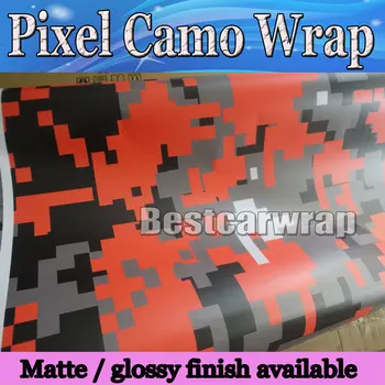 

New Large Digital Orange Tiger Camouflage Vinyl wrap Film / Pixel Motor & Car Truck wrap covering foil 1.52x30m/Roll 5x98ft