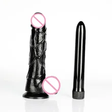 2pcs/Set Sex Health Products Vibrators for Women Big Dildo Anal Plug Vibrator Shock Realistic Dildo Massager Vibrator Sex Toys