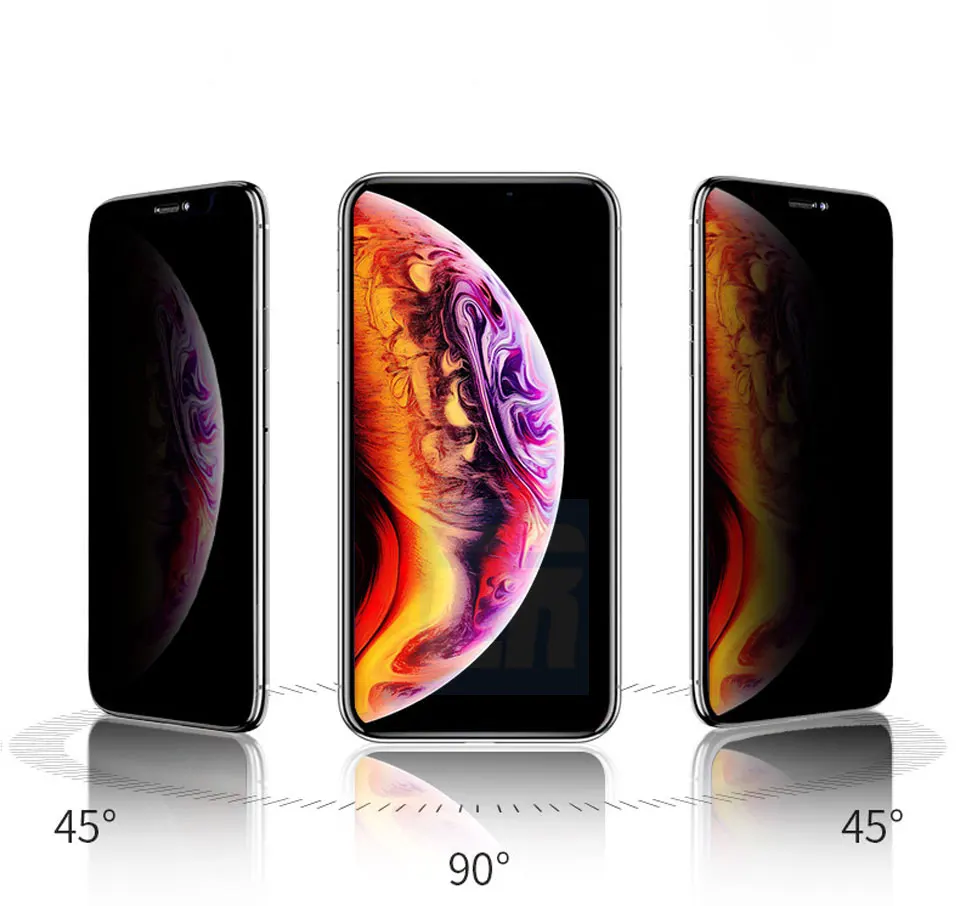 Анти-шпионское полное покрытие краев 9H закаленное стекло для iPhone 11 Pro XS Max XR Защитная пленка для экрана для iPhone X 6 6S 7 8 Plus