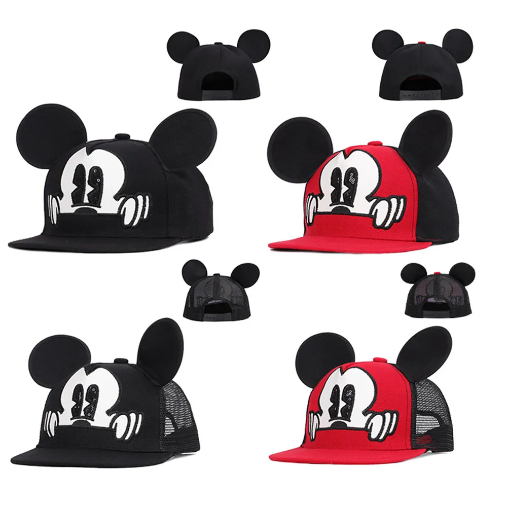 Уши Микки детские шляпы от солнца Snapback летняя кепка бейсболка для маленьких