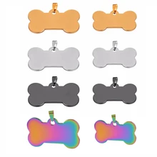 Бирки из нержавеющей стали в форме кости ID, 4 цвета, качественные бирки ID, ювелирные изделия