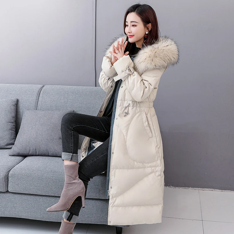 

KMETRAM Winter Jacket Women Real Fur Collar Duck Down Jacket Woman Hooded Korean Long Coat Female Parka Chaqueta Mujer MY3299