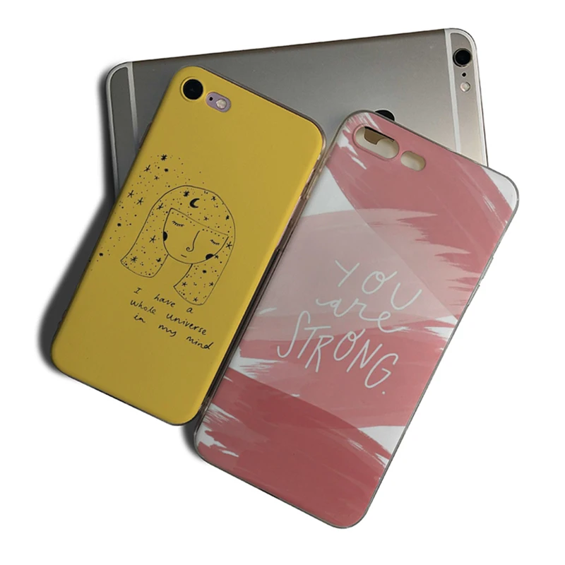 

IMIDO Lovely Cartoon Letter Print TPU Cover Case For Iphone 6 6S 6PLUS 6S PLUS 7 8 7PLUS 8PLUS X XS XR XSMAX 5 5S SE
