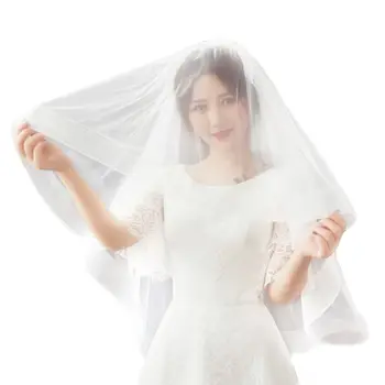 

Tulle Wedding Dress Veils Fluffy White Multi Layer Bridal Hair Veil Comb Bride Fairy Marriage Accessories