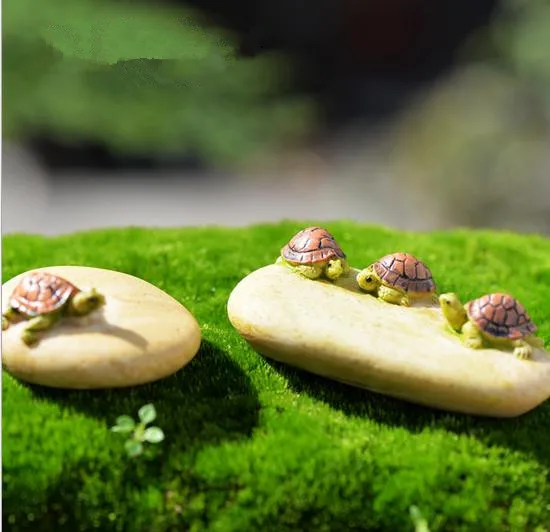 Stone Garden Ornaments Animals Reviews Online Ping Turtle On The Stone Ornament Miniature Figurine Plant Pot Garden Decor Toys Home Crafts Clic Art Collectible