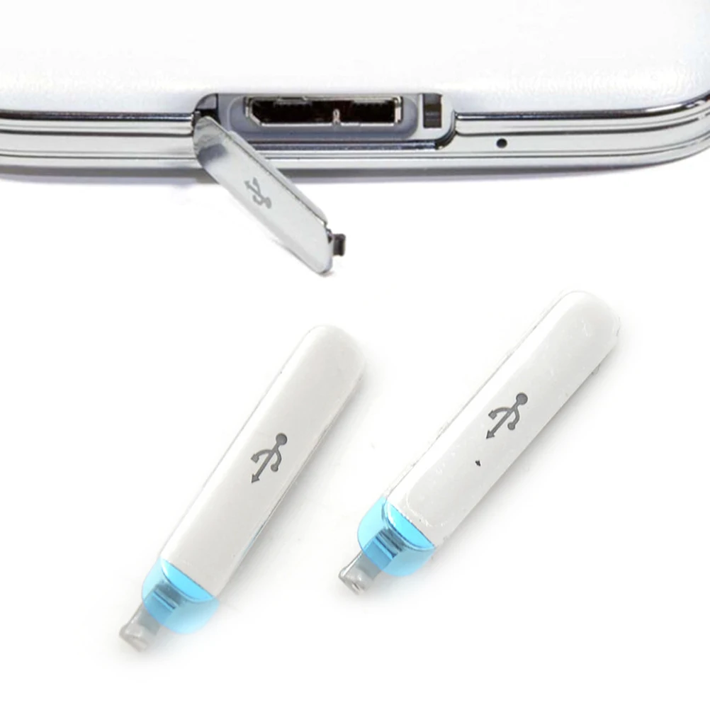 Оригинальный зарядный порт 2 шт./лот пылезащитный Разъем крышка USB для Samsung Galaxy S5 SV