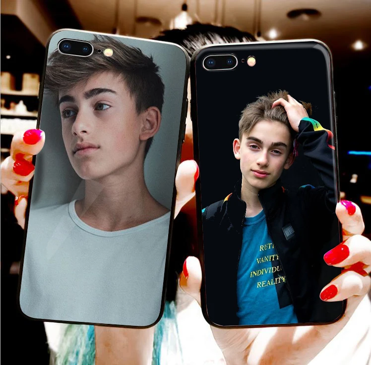 

Johnny Orlando black soft silicone for iPhone 5 6 6s 6plus 7 7plus 8 8plus 9 9plus XR XS MAX