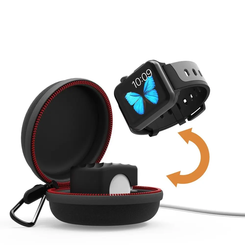 

iDestone for Apple Watch Charging Holder Dock, Waterproof Charger Cases and Sport Hard Protective Portable Travel Carry