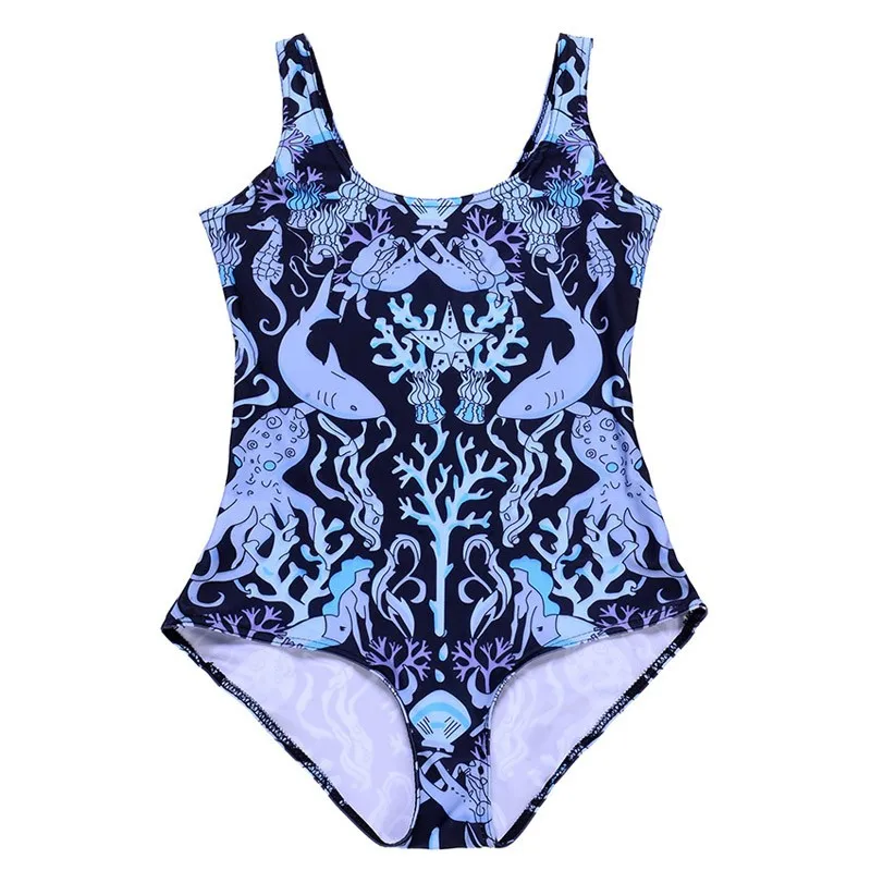 New 1030 Sexy Girl Summer Plant weeds leaf 3D Print Sleeveless One piece Swimsuit Swimwear Women Bodysuit Bathing Suit Plus