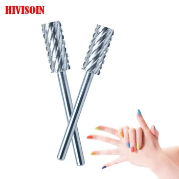 

HIVISOIN-Small Barrel Bit Triple -Drill Bit Tool High Quality Tungsten Carbide Nail Tool Nail polish head removal nail polis
