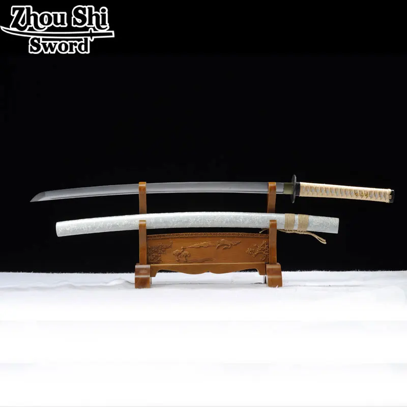 Katanas Blancas Катана 1095 Высокоуглеродистая сталь ручная работа Afiada Espada Самурайское