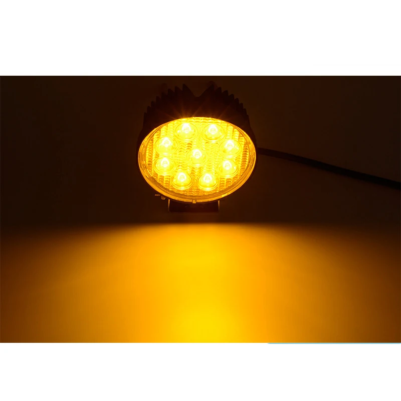 

Car LED Work Light Round Spot Flood 27W 4 inch LED Bar Lamp 12V 24V LED Fog Lamp 1800k 2000k Yellow LED Offroad Bulb Headlight