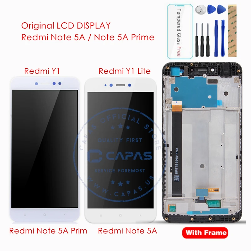 Оригинальный Для Xiaomi Redmi Note 5A/ Y1 Lite ЖК дисплей дигитайзер сенсорный экран в сборе