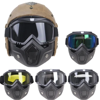 

professional Retro Motorcycle helmet Goggle Mask Vintave mask open face helmet cross helmet goggle 5 color available CE approved