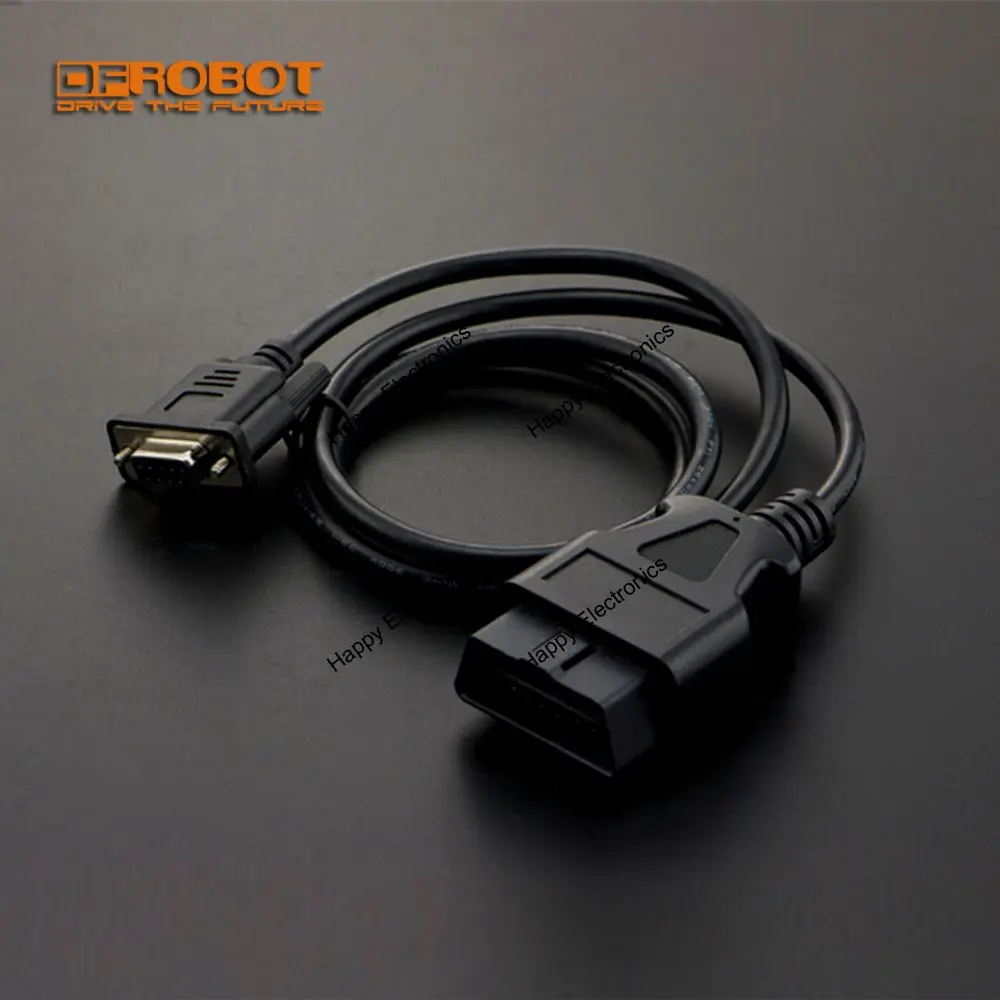 Кабель адаптера DFRobot высококачественный OBD 2 16Pin-DB9 Serial Port RS232 110 см для блока