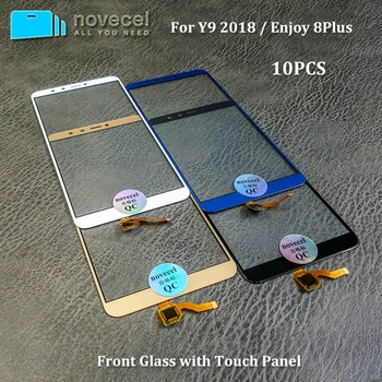 

10PCS Mobile Touch Screen For Huawei Y9 2018 Enjoy 8 Plus Touch Screen Front Glass Digitizer Panel TouchScreen Lens Sensor Tools