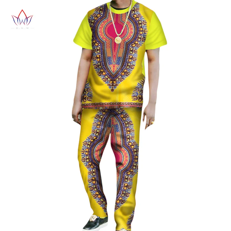 Индивидуальные Для мужчин Наборы для ухода за кожей лето 2016 Для мужчин S одежда Топ и Мотобрюки комплект Для мужчин Африка Стиль короткий